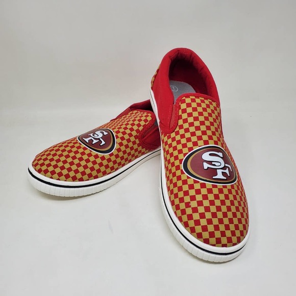 NFL Checkered Slip On Shoes San Francisco 49ers - Picture 1 of 5